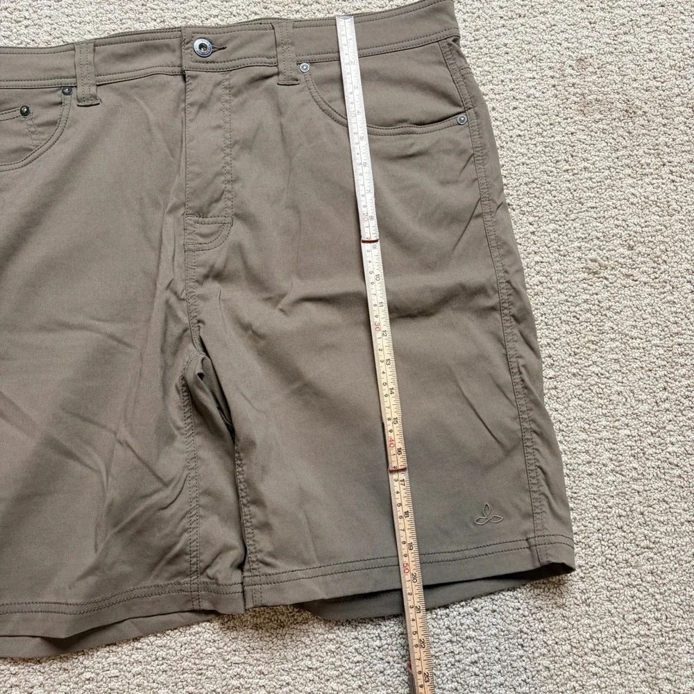 Prana Zion Mens Shorts 38W x 9L Brown‎ Stretch Hiking Outdoor 5-Pocket Mud